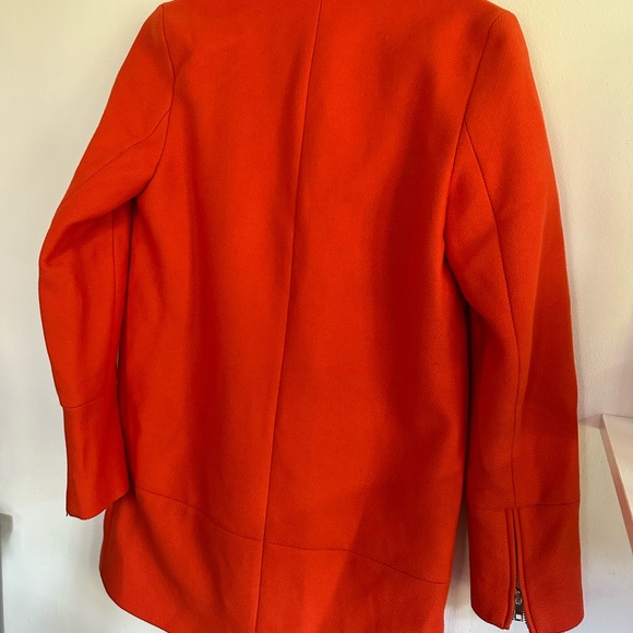 Zara red Orange coat, trench coat x small - Picture 7 of 10